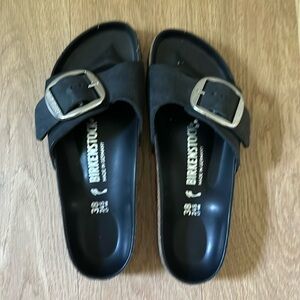 Black Leather Madrid Birkenstocks